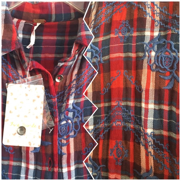 Free People Plaid Shirt - Picture 3 of 8
